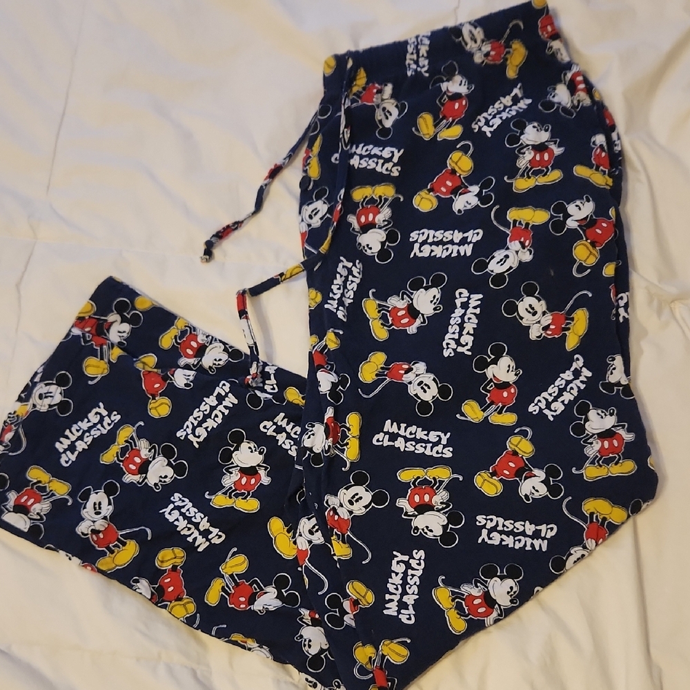 Disney Mickey Mouse Pajama Bottoms - Navy and Red XL